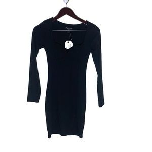 Brave Soul London black bodycon dress XS NWT